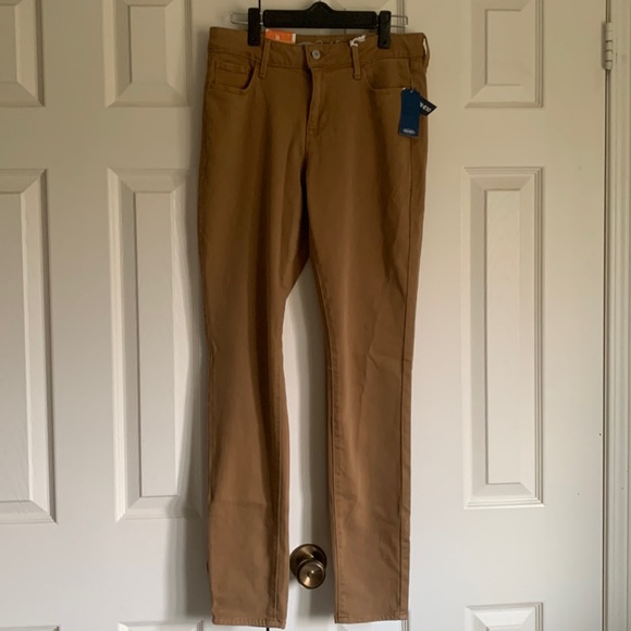 Old Navy-The Rockstar Mid-Rise Skinny Legging Jean-Size 6 Reg-Cream Caramel -NWT - Picture 5 of 11